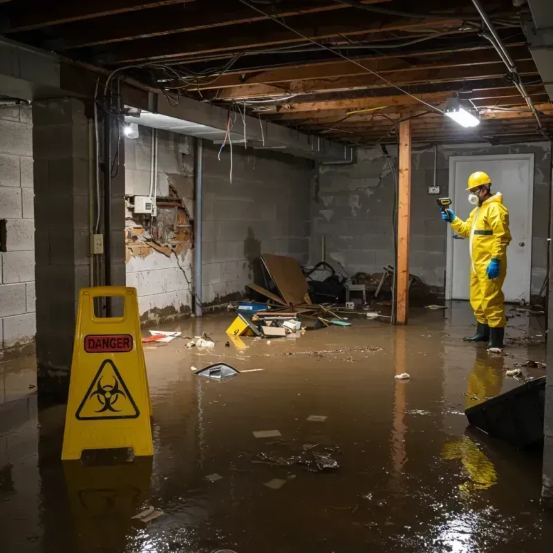 Flooded Basement Electrical Hazard in Nora Springs, IA Property